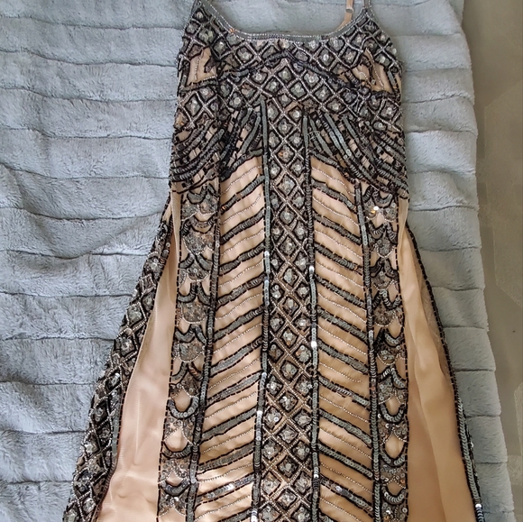 Beaded Nude Dress - Picture 5 of 12
